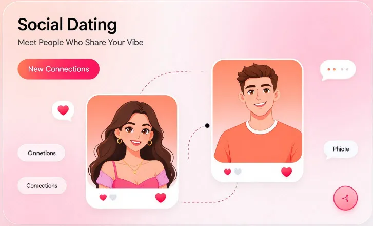 TikTok 交友社交栏目:兴趣匹配与好友互动界面