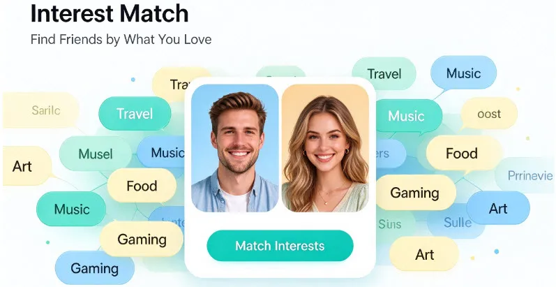 TikTok 兴趣标签匹配功能界面